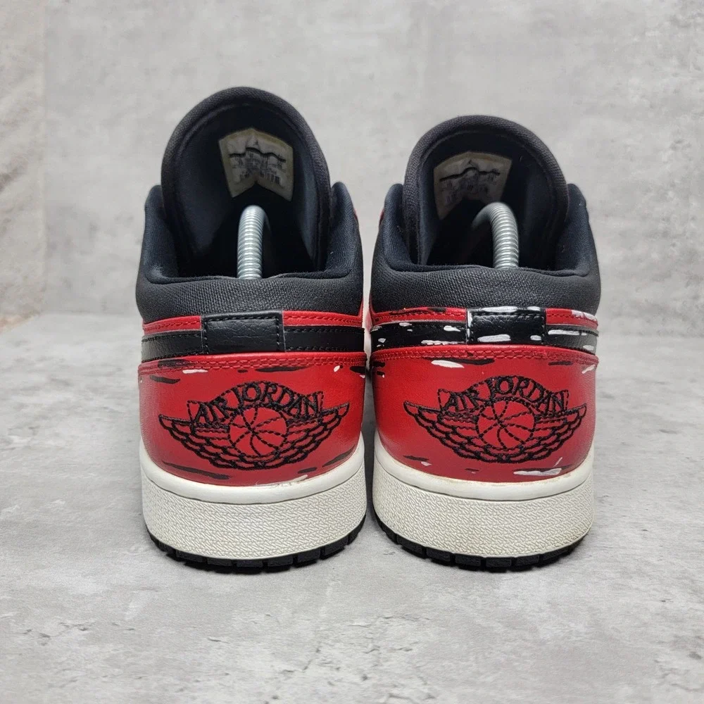 Jordan Men’s Low-Top Athletic Sneakers in Red, Black, and White